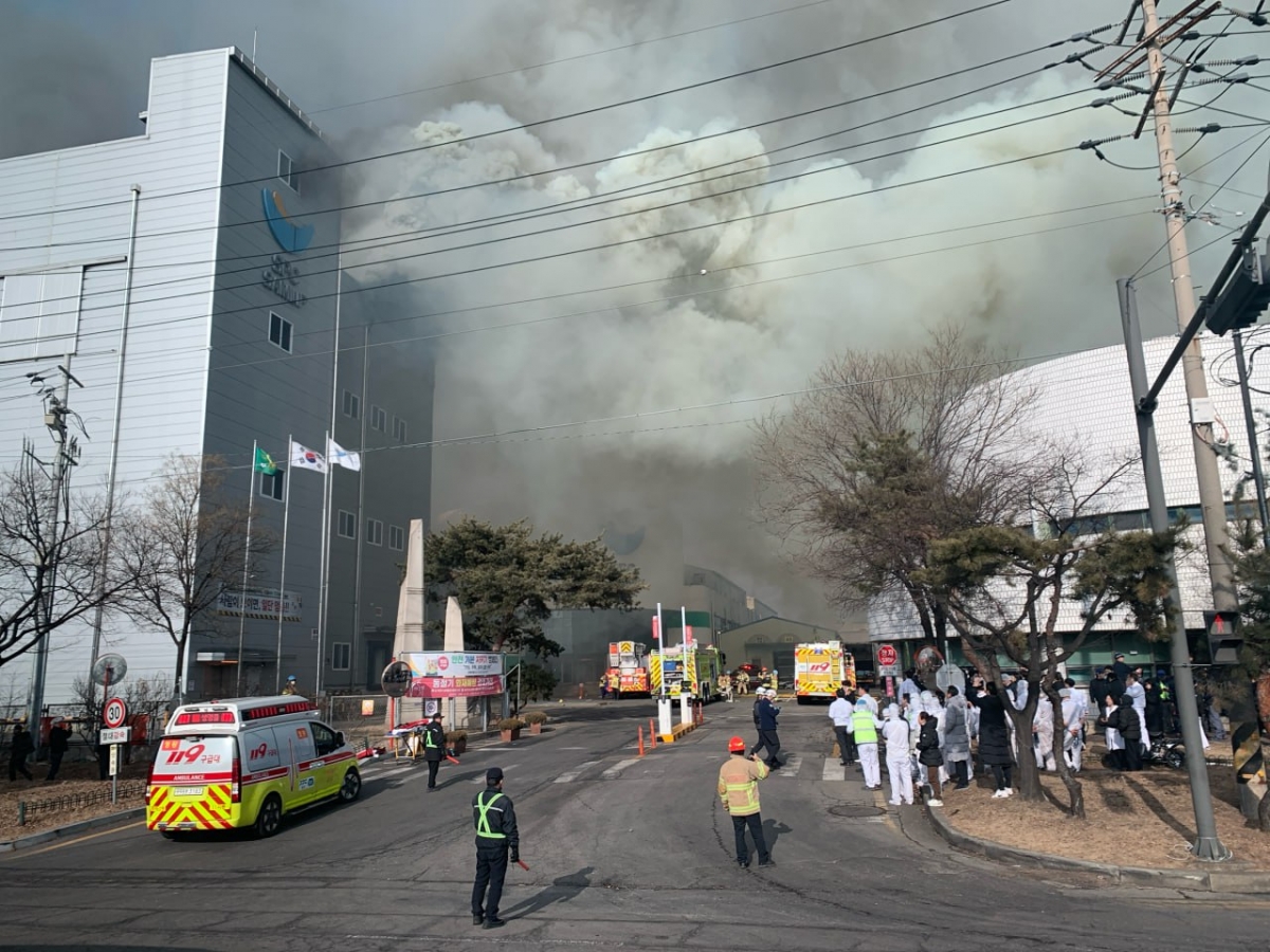 경기 시흥 SPC삼립 시화공장에서 화재가 발생했다. 사진은 화재 현장./사진=독자제공