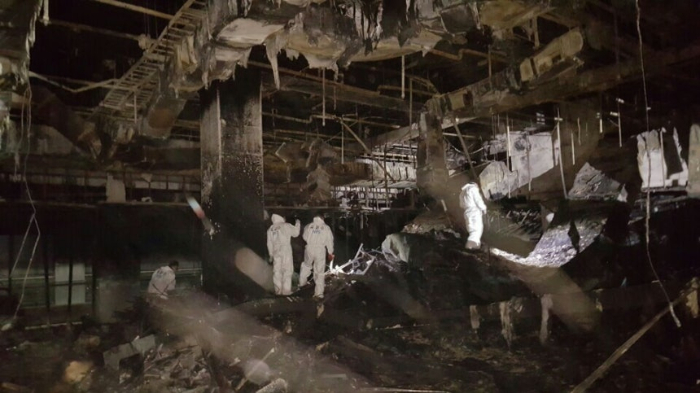 사진은 지난2017년 2월5일 경기 동탄 메타폴리스 화재 현장감식에 나선 경찰과 소방당국. /사진=머니투데이 DB