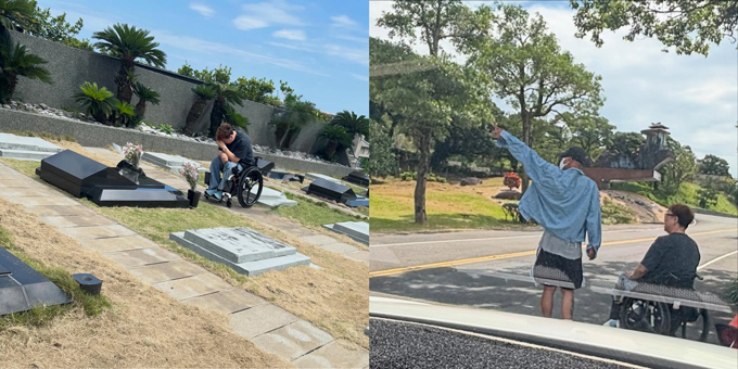 그룹 클론 강원래가 지난해 여름 구준엽 아내 쉬시위안의 묘소를 찾았었다며 당시 일화를 전했다./사진=강원래 인스타그램