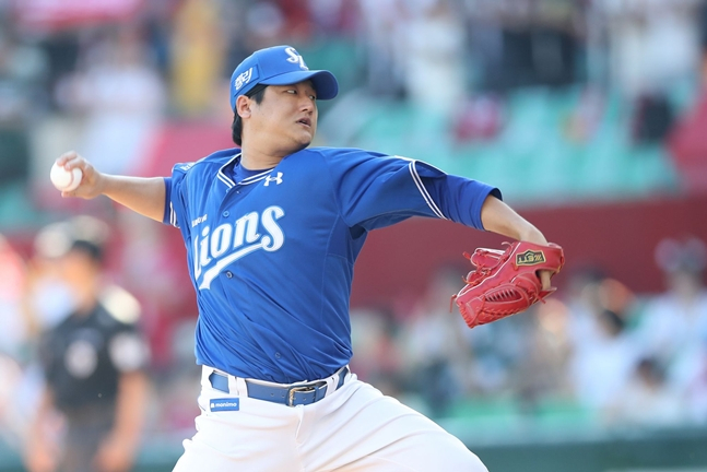 2024년 9월 14일 최지광의 인천 SSG전 등판 모습. /사진=삼성 라이온즈