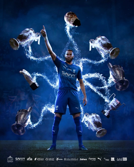 사우디아라비아 알힐랄로 이적한 카림 벤제마. /사진=알힐랄 공식 SNS 캡처