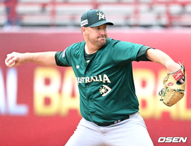 2024 프리미어12에 대만 소속으로 나섰던 한화 출신 서폴드.