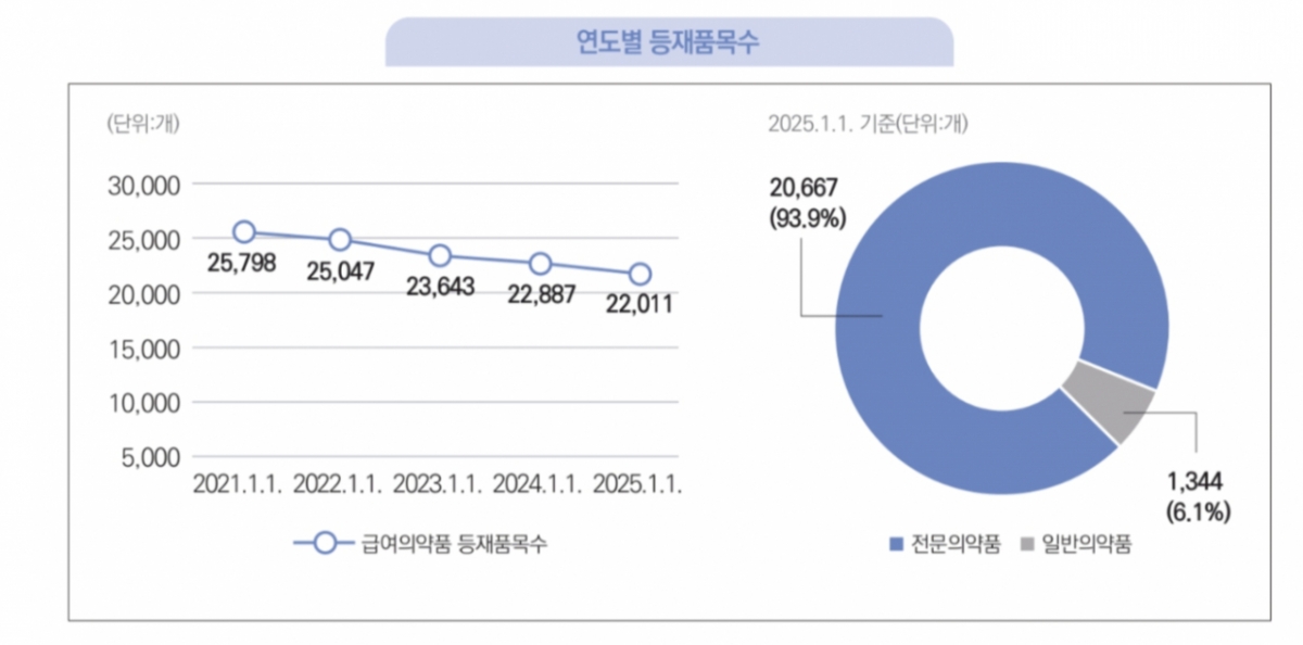 급여 의약품 현황./사진=건강보험심사평가원