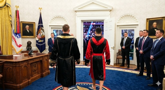 저스틴 게이치와 일리아 토푸리아의 백악관 매치 성사 시 가상 이미지. /그래픽=인공지능(AI) 생성형 이미지