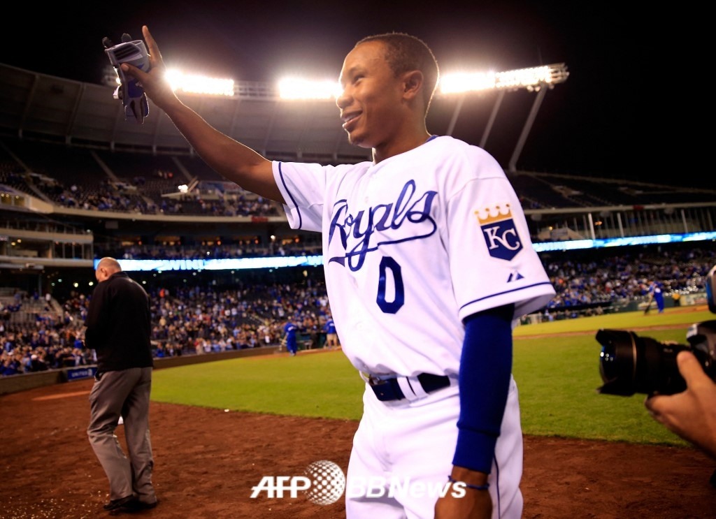 지난 2014년 캔자스시티 로열스에서 활약하던 시절 고(故) 테런스 고어의 모습. /AFPBBNews=뉴스1