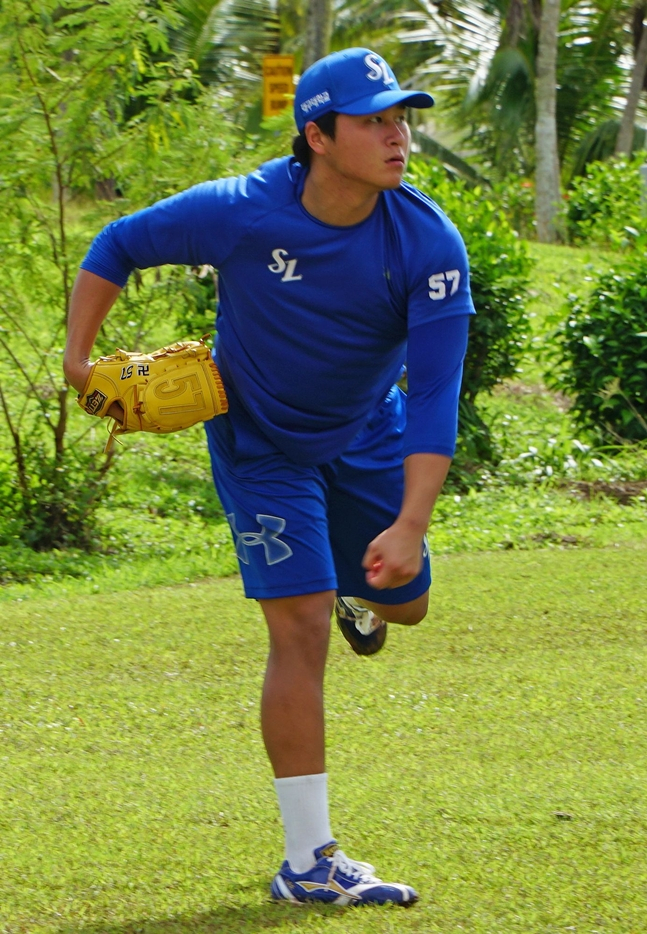 훈련하는 이승현. /사진=삼성 라이온즈