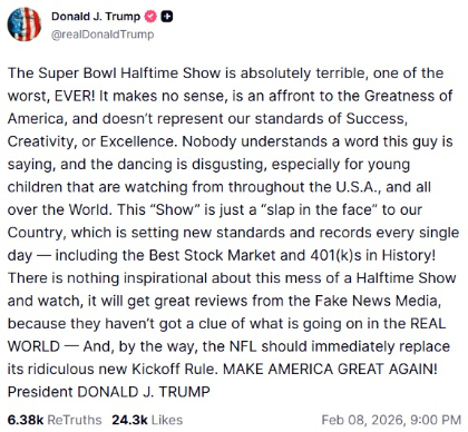 /도널드 트럼프 미국 대통령 소셜미디어 트루스소셜 캡쳐.