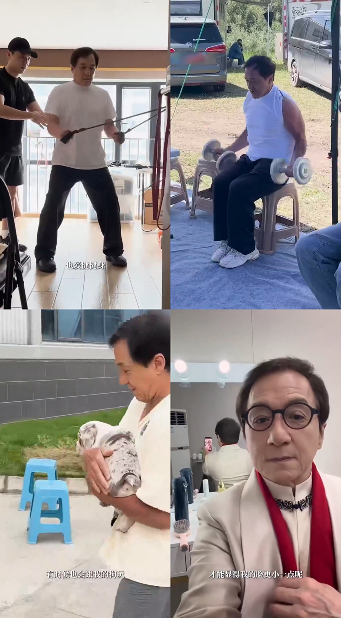 배우 겸 영화감독 성룡(청룽)이 중국 SNS(소셜미디어) '샤오홍슈'(小紙書)를 처음 개설한 이후 일상 영상을 공개했다. /사진=성룡 샤오홍슈