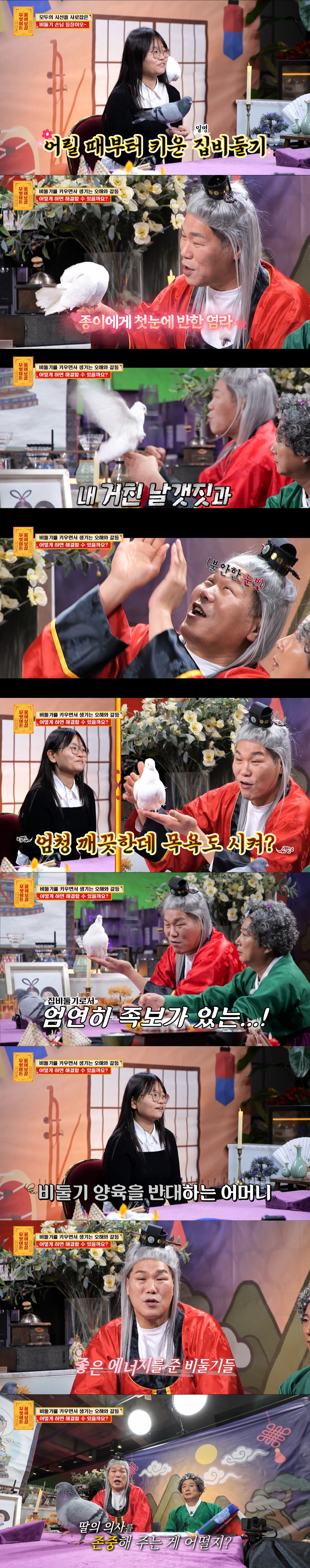 비둘기와 동거하는 고민녀에게 조언을 해주는 서장훈과 이수근. /사진=KBS Joy '무엇이든 물어보살' 캡처