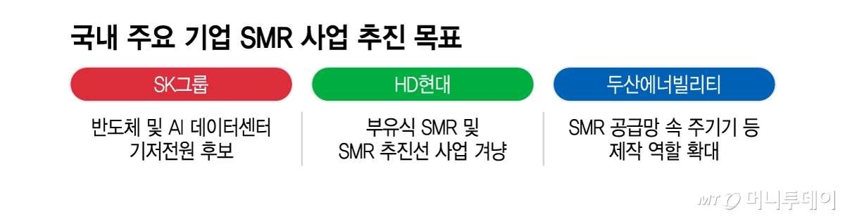 국내 주요 기업 SMR 사업 추진 목표/그래픽=이지혜