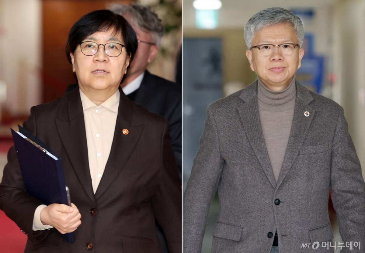 [서울=뉴시스] 이영환 기자 = 정은경(왼쪽사진) 보건복지부 장관과 김택우 대한의사협회 회장이 10일 오후 서울 종로구 정부서울청사에서 열린 제7차 보건의료정책심의위원회 회의에 각각 참석하고 있다.   이날 회의에서 2027~2031학년도 의대 정원 규모를 정하기 위한 마지막 논의가 진행된다. 2026.02.10. 20hwan@newsis.com /사진=이영환