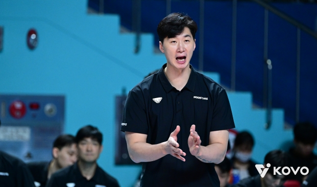 박철우 우리카드 감독 대행. /사진=KOVO 제공