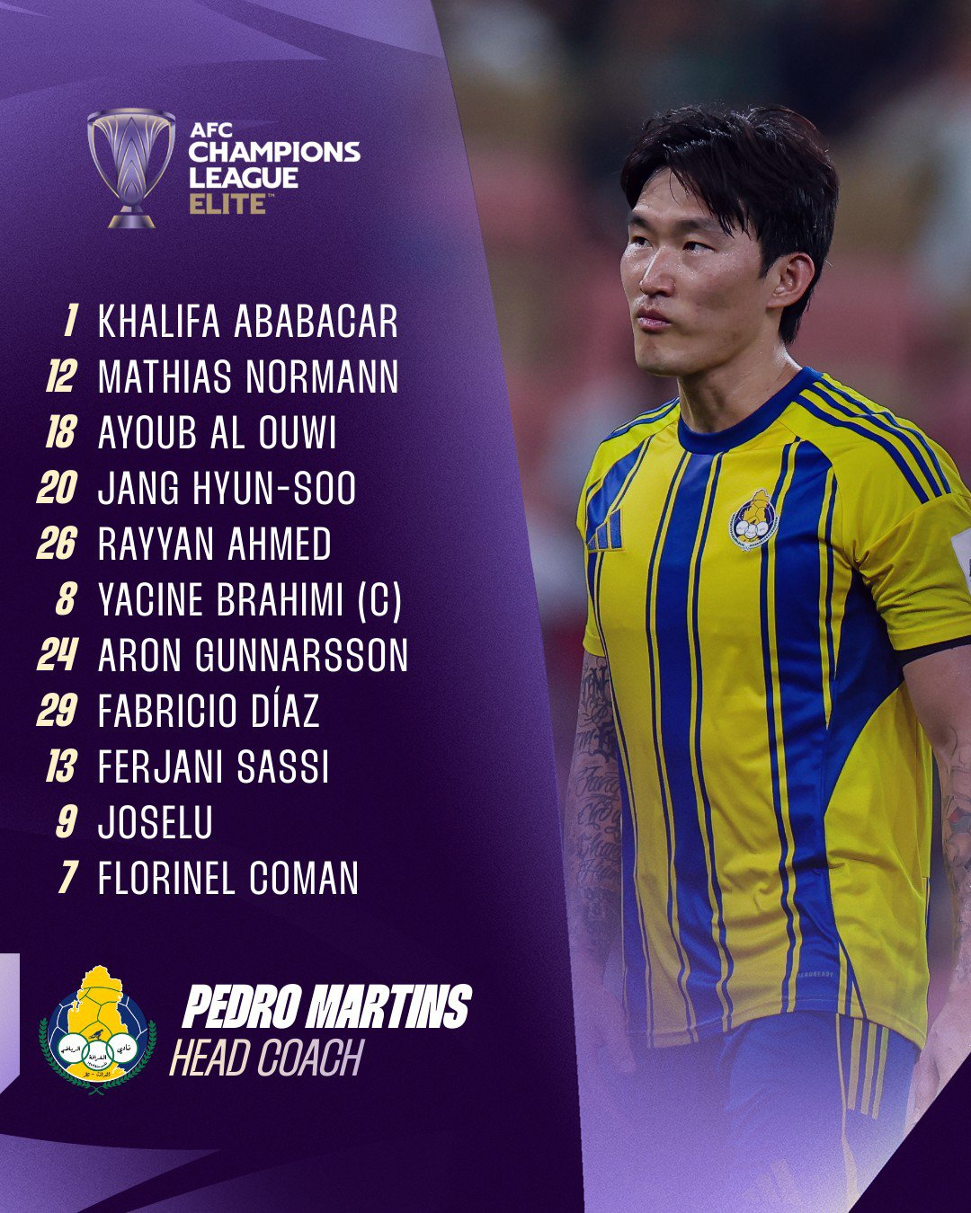 AFC 챔피언스리그 엘리트 알이티하드전에 선발 풀타임 출전한 알가라파 센터백 장현수. /사진=AFC 제공