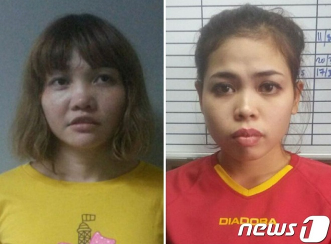 북한 김정남을 살해한 여성 용의자 도안 티 흐엉(왼쪽)과 시티 아이샤. /AFPBBNews=뉴스1 