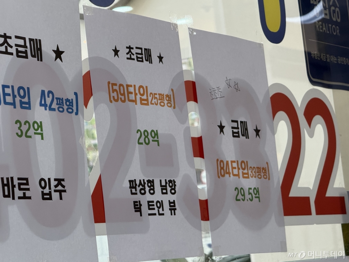 [서울=뉴시스] 이수린 수습기자 = 10일 서울 송파구의 한 공인중개사무소에 급매물 안내가 붙어있다. 2026.02.10 photo@newsis.com /사진=이수린 수습