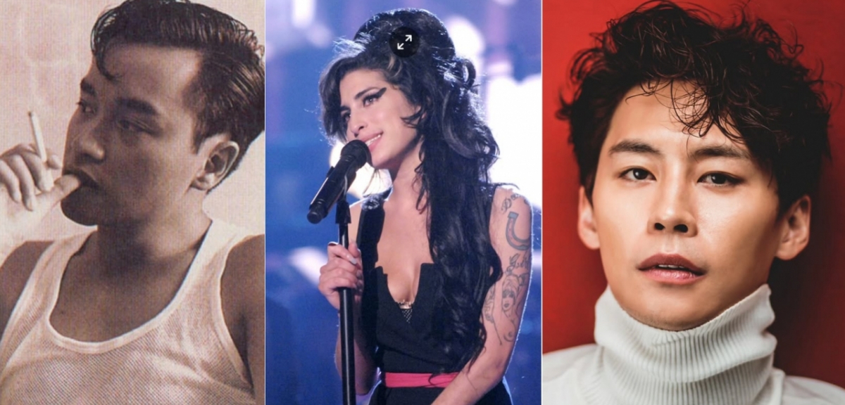 고인이 전날 자신의 인스타그램에 게재한 홍콩 배우 장국영(1956~2003), 영국 가수 에이미 와인하우스(1983~2011), 본인 사진 /사진=정은우 인스타그램