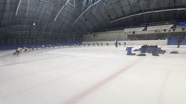훈련 장면. /사진=대한빙상경기연맹