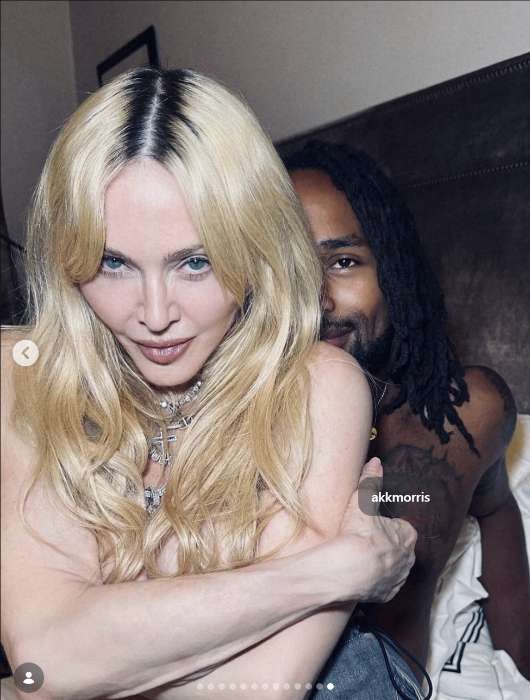 마돈나와 그의 남자친구 모리스./사진제공=마돈나 인스타그램 캡처.