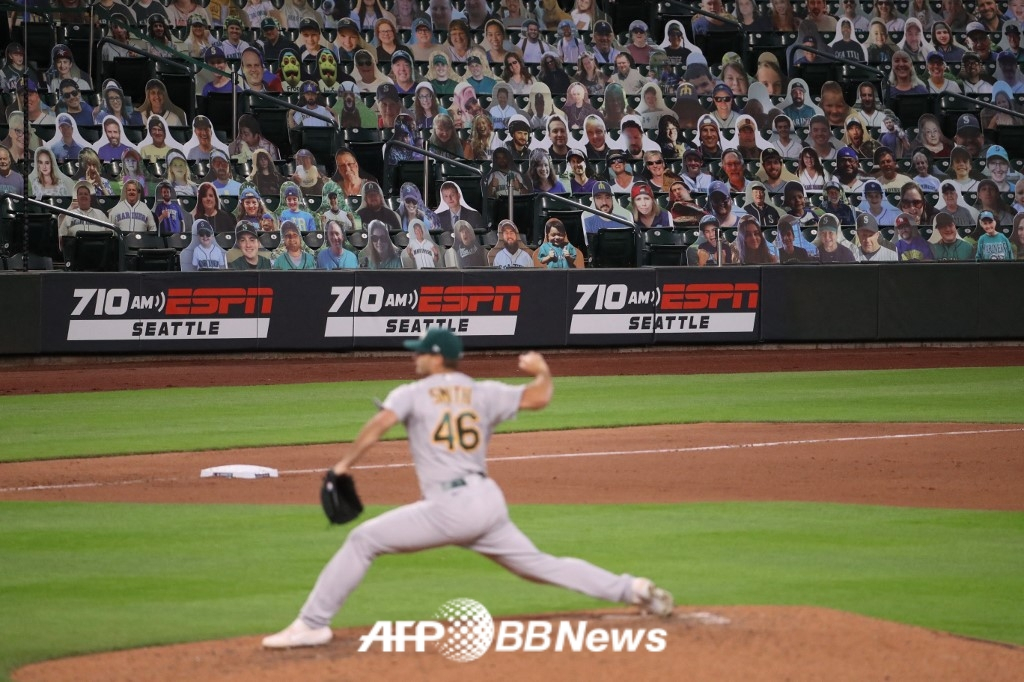 오클랜드 애슬레틱스 시절 버치 스미스의 투구 모습. /AFPBBNews=뉴스1