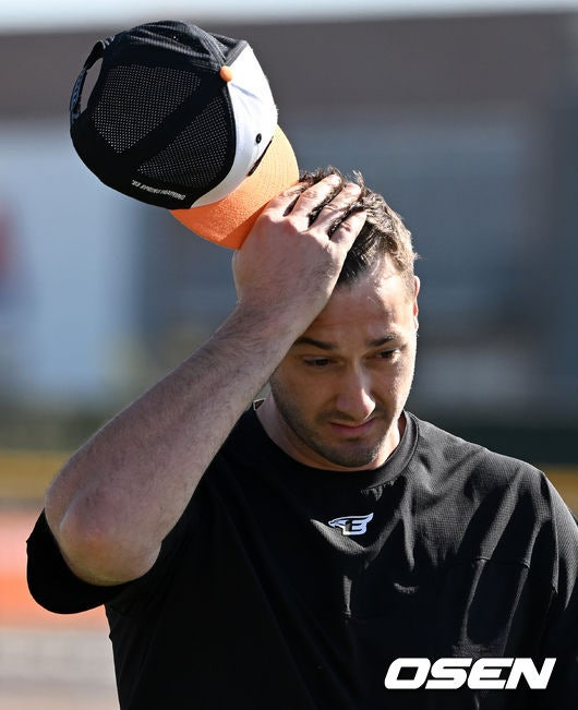 한화 이글스 시절 당시 버치 스미스의 모습.