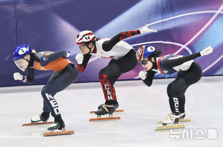 김길리(가장 오른쪽)의 경기 모습. /사진=뉴시스