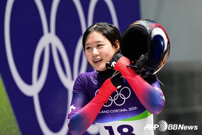 한국 스켈레톤 국가대표 홍수정. /AFPBBNews=뉴스1