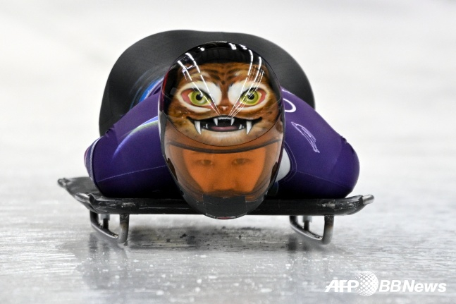 한국 스켈레톤 국가대표 홍수정이 . /AFPBBNews=뉴스1