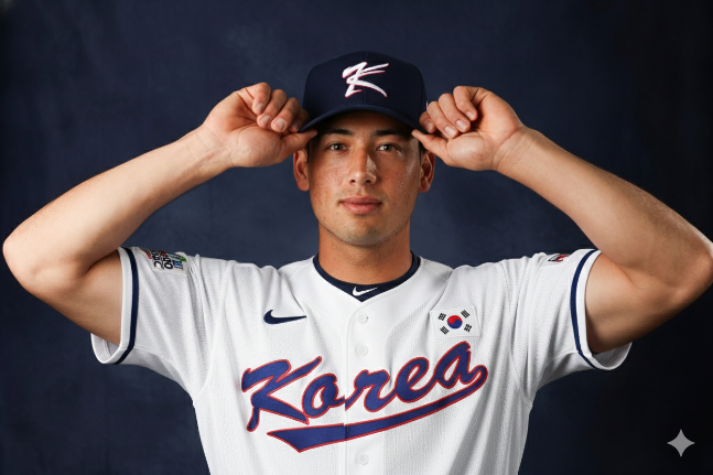 한국 야구 대표팀에 승선한 셰이 위트컴. /사진=구글 제미나이 생성 AI 이미지