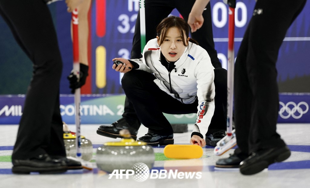 한국 여자 컬링 대표팀 김은지. /AFPBBNews=뉴스1