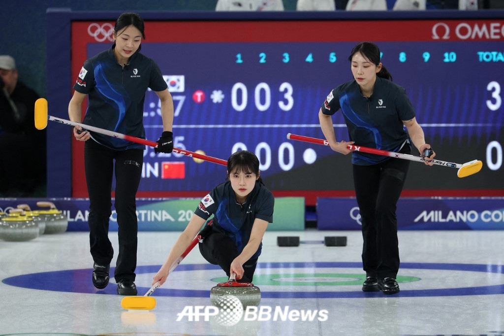 한국 여자 컬링 대표팀. /AFPBBNews=뉴스1