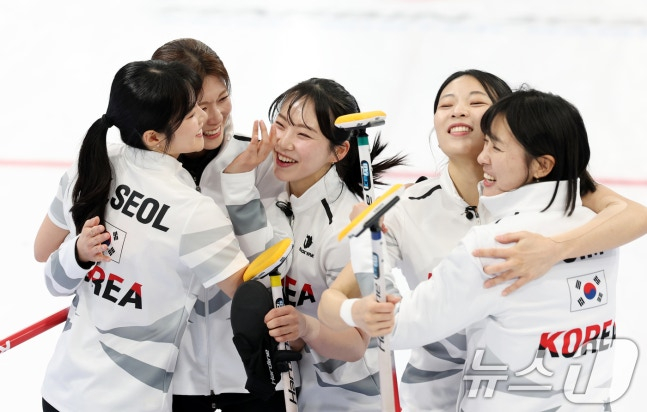 한국 여자 컬링 대표팀. /AFPBBNews=뉴스1