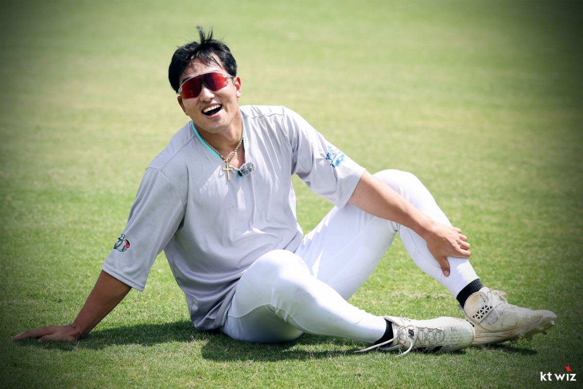 KT 위즈 소속의 한국 국가대표 외야수 안현민. /사진=KT 위즈 제공