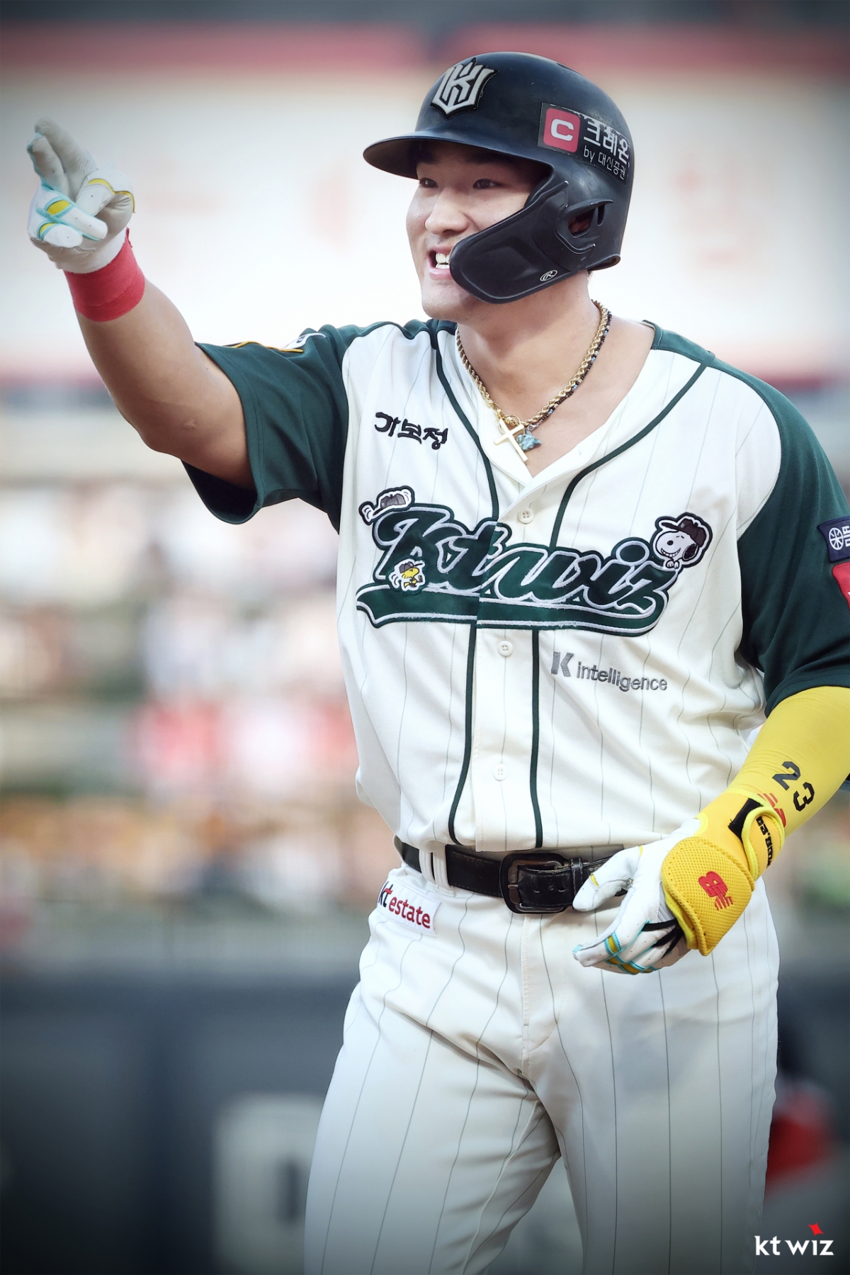 KT 위즈 소속의 한국 국가대표 외야수 안현민. /사진=KT 위즈 제공