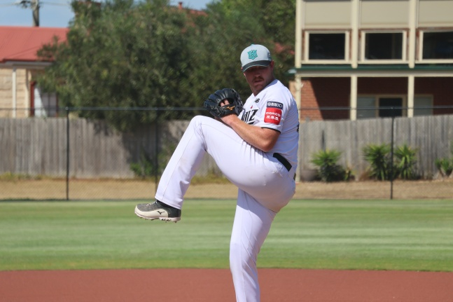 KT 위즈 외국인 투수 맷 사우어가 16일(한국시간) 호주 질롱의 질롱베이스볼센터에서 라이브 피칭을 진행했다. /사진=KT 위즈 제공