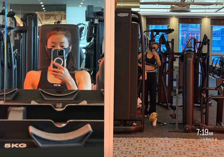 배우 이시영이 출산 3개월 만임에도 근육질 몸매를 뽐내 눈길을 끌었다. /사진=이시영 인스타그램