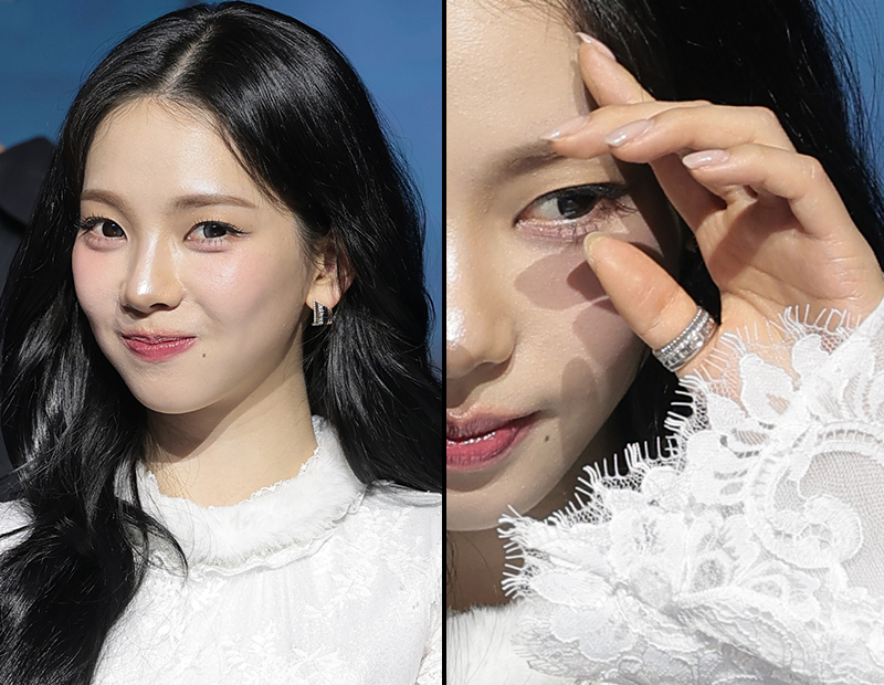 그룹 에스파 카리나가 화사한 화이트 패션을 선보였다. /사진=뉴스1