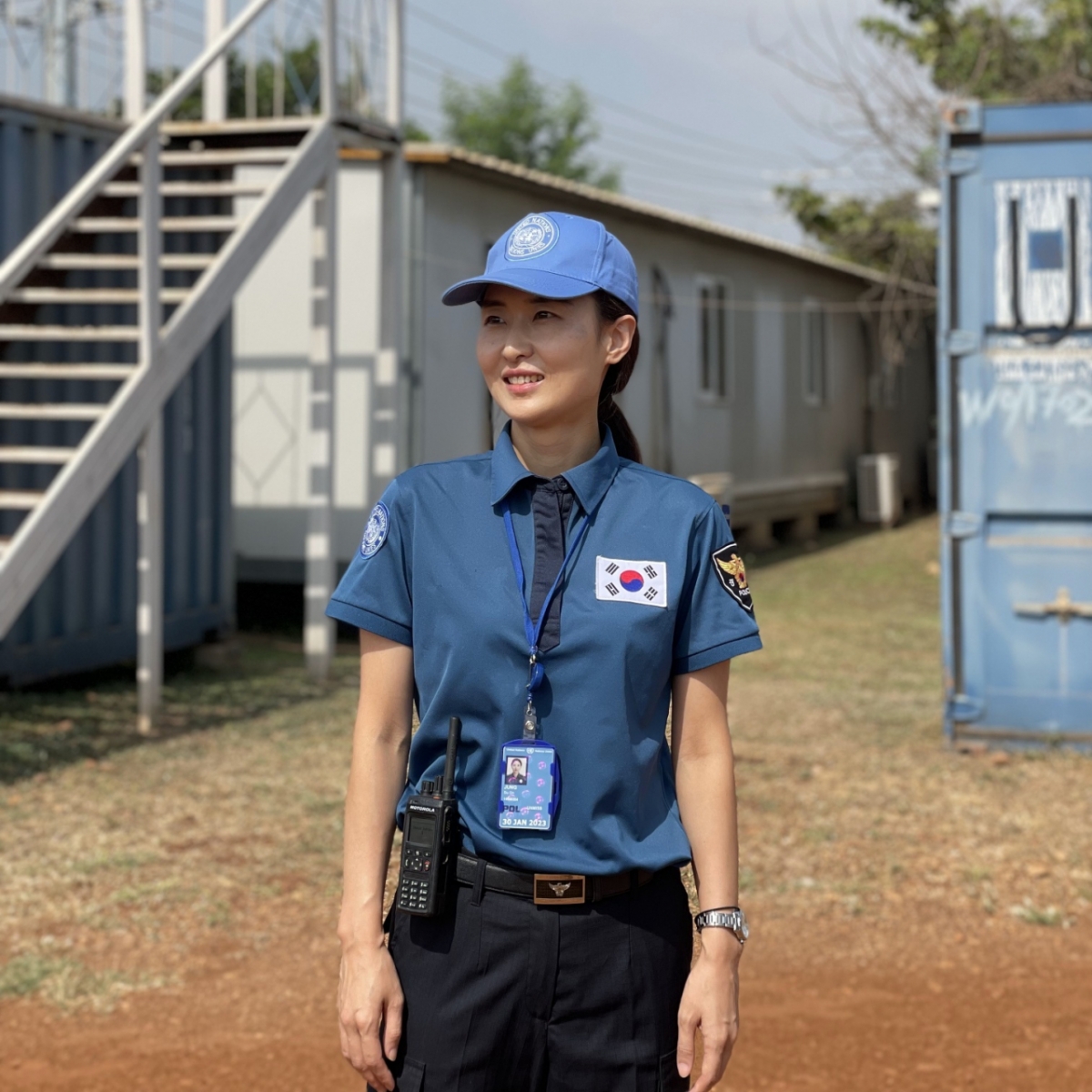 남수단 파견 당시 정수온 계장의 모습./사진제공=정수온 동남아공조계장.