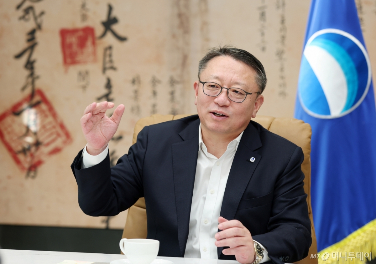 정진완 우리은행장 인터뷰 /사진=김창현 기자 chmt@