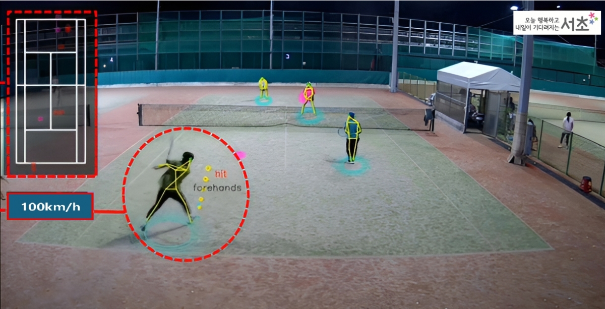 서울 서초구청이 설치한 AI스포츠 카메라가 송출한 영상/사진제공=서울 서초구