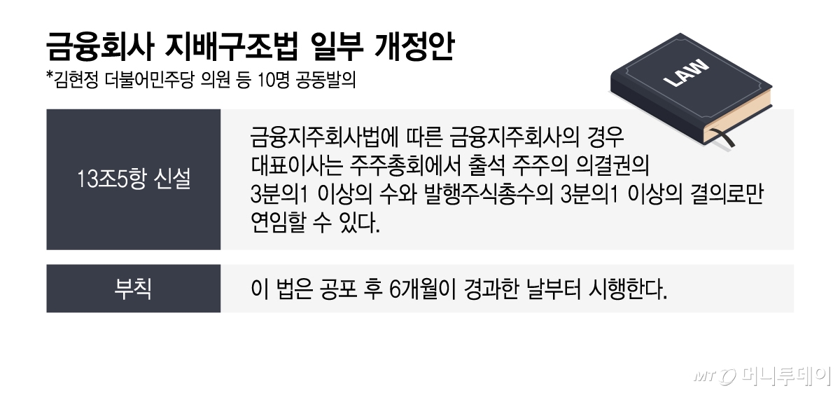 금융회사 지배구조법 일부 개정안/그래픽=이지혜