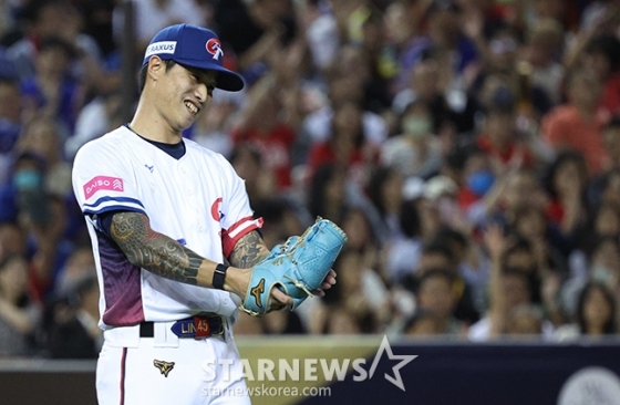 2024 프리미어12에 한국전에서 등판한 린위민. /사진=김진경 대기자