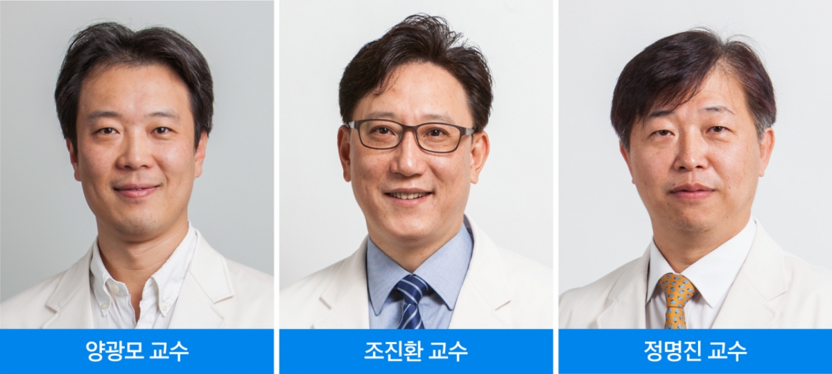 양광모 삼성서울병원 AI연구센터장, 삼성서울병원 신경과 조진환 교수 · 영상의학과 정명진 교수 연구진. /사진제공=삼성서울병원