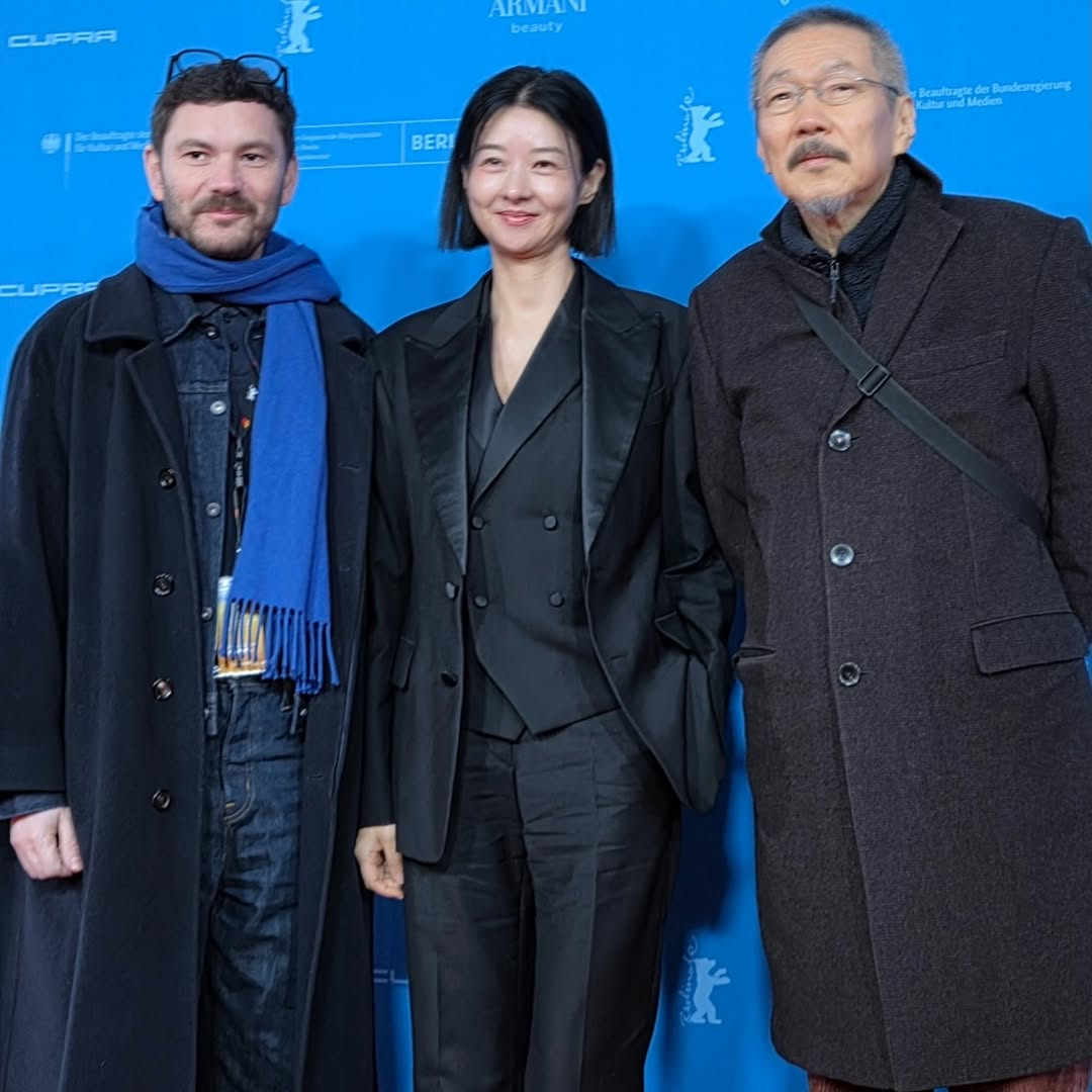 베를린영화제 프로그래머 마이클 슈츠, 배우 송선미, 영화감독 홍상수. /사진=송선미 인스타그램