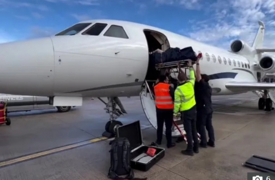 린지 본의  이송 모습. /사진=더선 갈무리