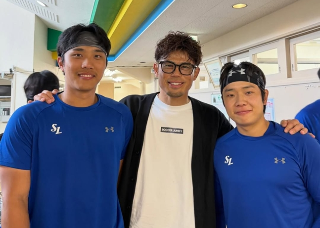 이재현(왼쪽부터), 이마에, 김지찬. /사진=이마에 SNS