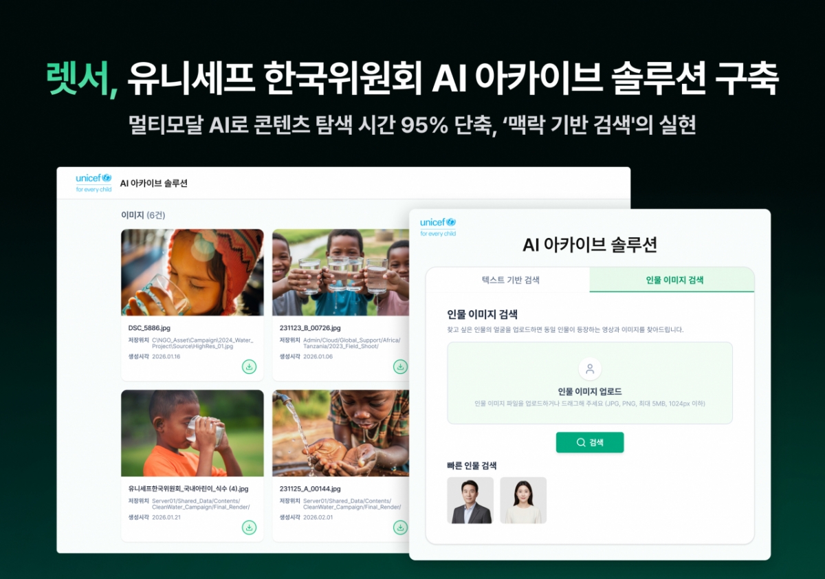 유니세프 한국위원회, '렛서' 통해 내부 데이터 검색·관리 효율화 - 뉴스 썸네일 이미지