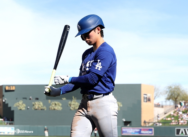 26일 애리조나전에서 타석에 들어서고 있는 김혜성. /AFPBBNews=뉴스1