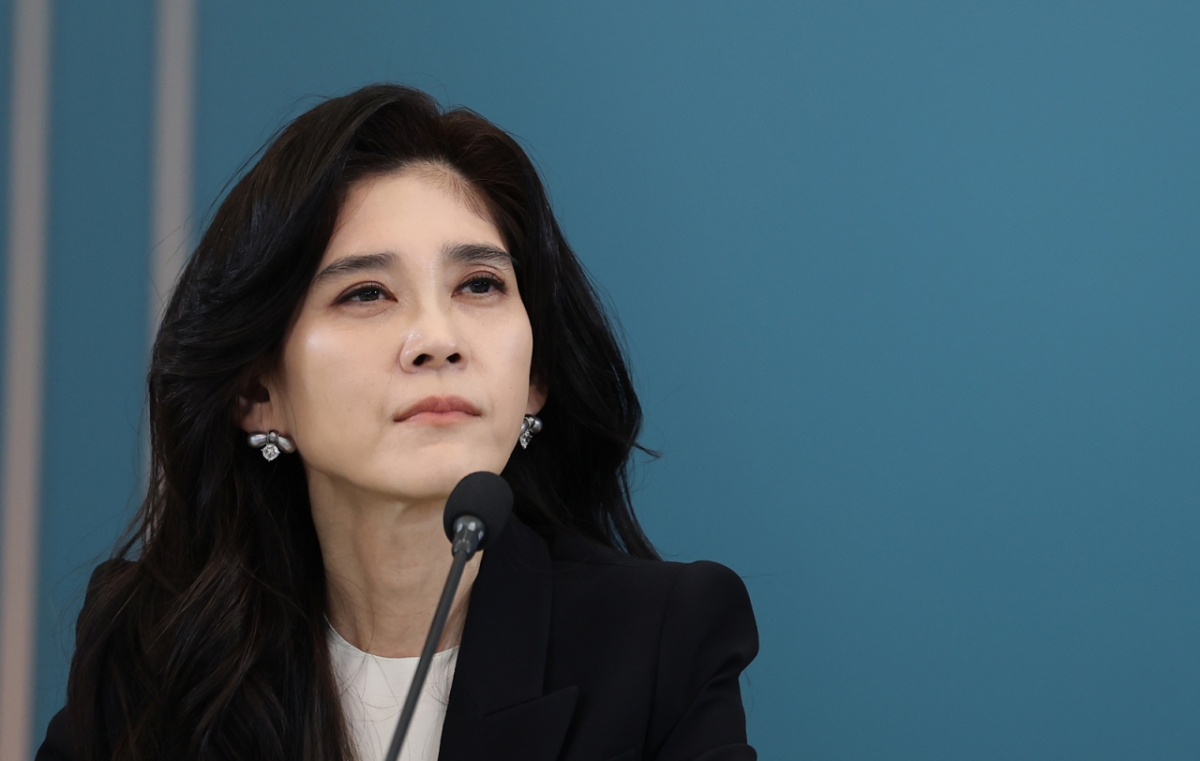 이부진 한국방문의해위원장이 25일 청와대에서 열린 확대국가관광전략회의에 참석해 있다. / 사진 = 뉴스1