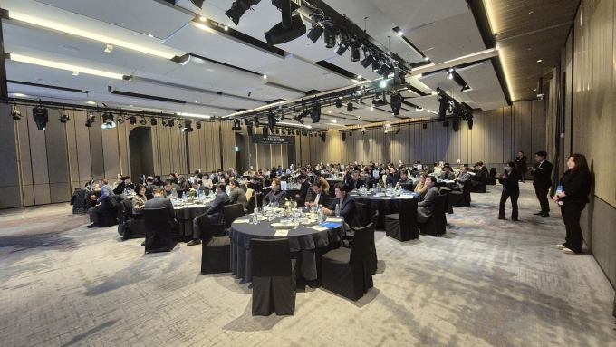 ▲지난 26일 여의도 페어몬트 앰배서더 서울 호텔에서 진행된 하이서울기업협회 제14차 정기총회 현장/사진제공=하이서울기업협회