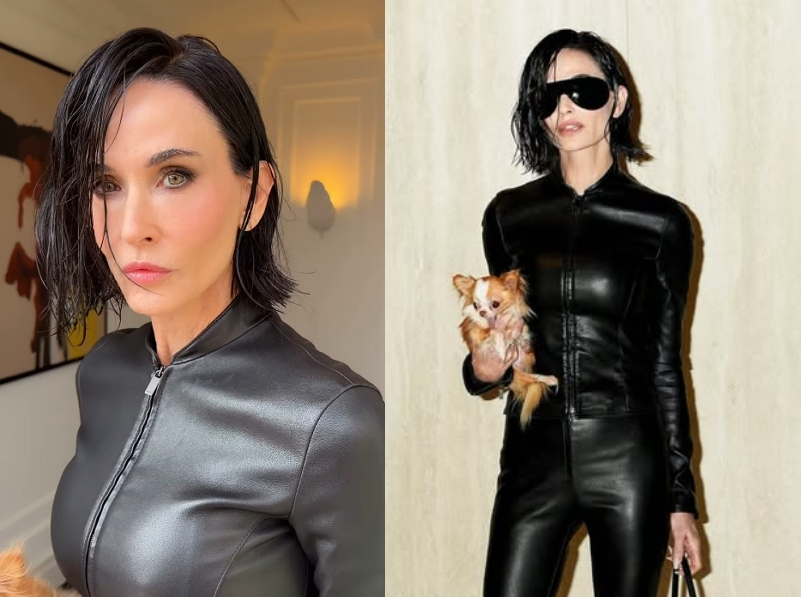 배우 데미 무어가 완벽한 슬림핏 패션을 뽐냈다. /사진=데미 무어 인스타그램